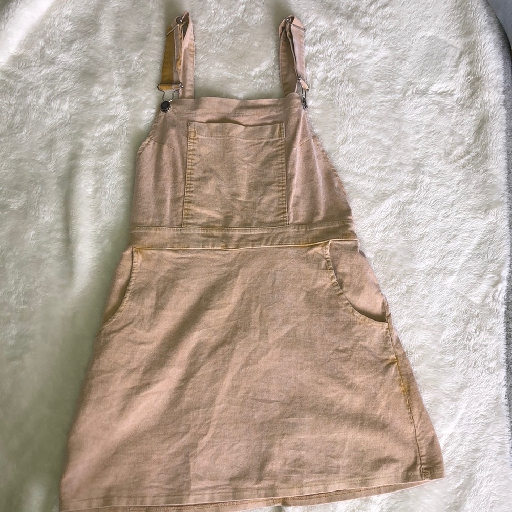 Distressed corduroy dress